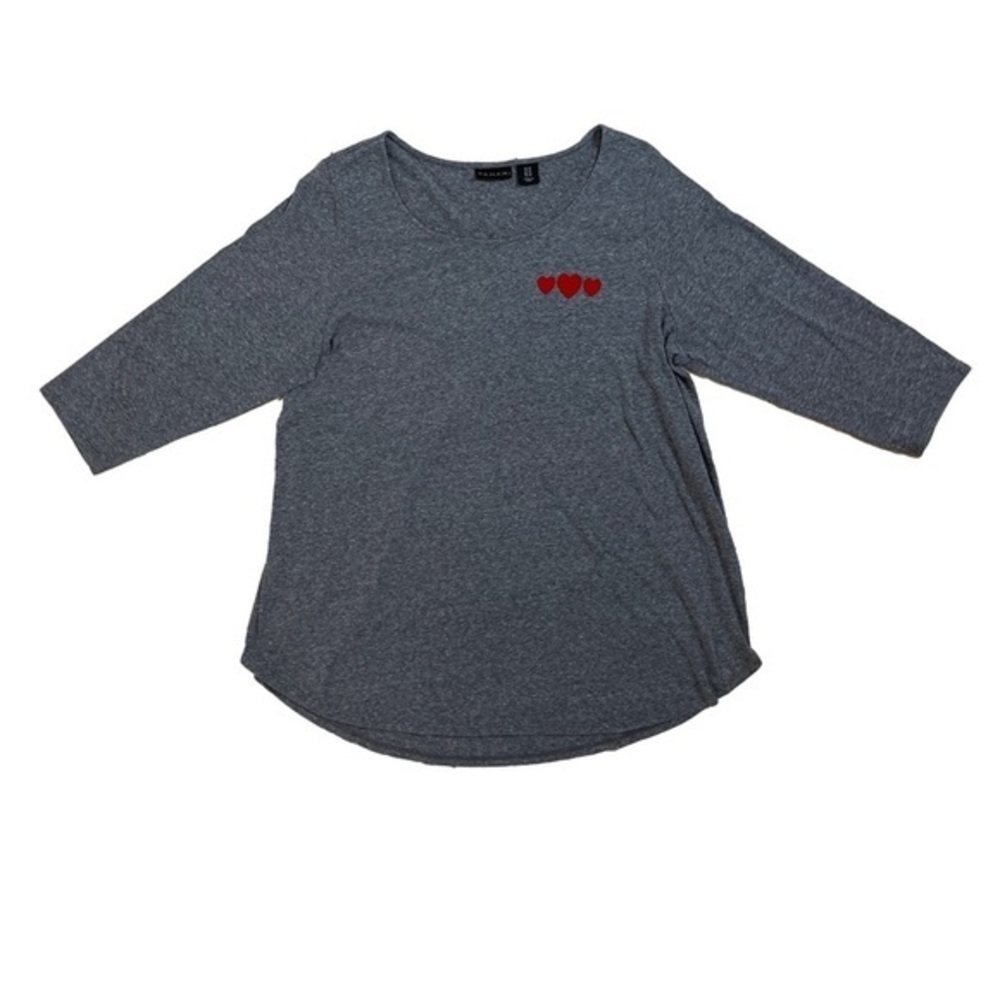 ⭐️ Tahari 3/4 sleeve crew-neck grey t-shirt- size 1X